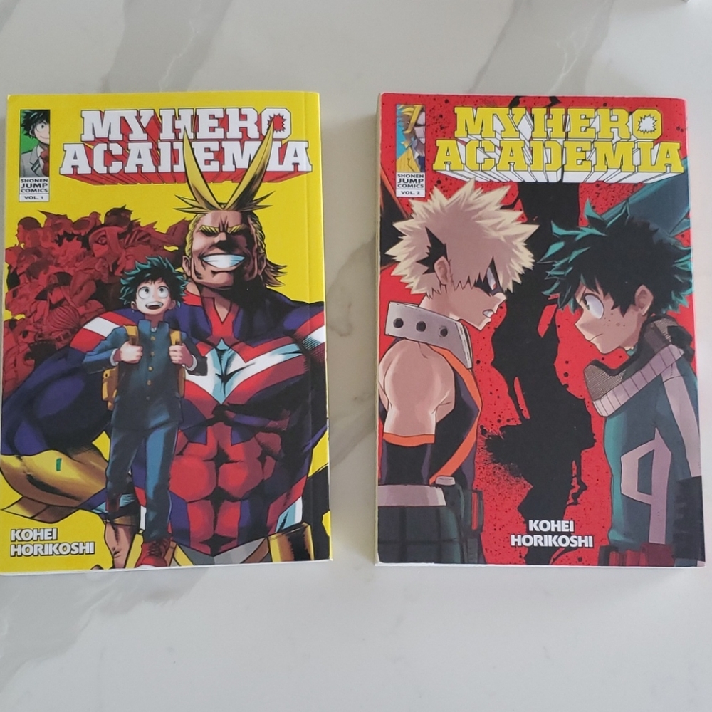 My Hero Academia manga volumes 1 and 2